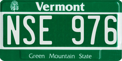 VT license plate NSE976
