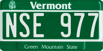 VT license plate NSE977