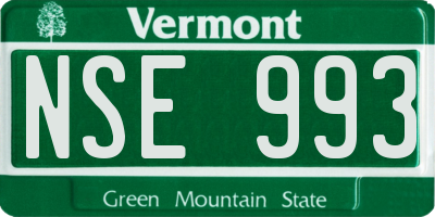 VT license plate NSE993