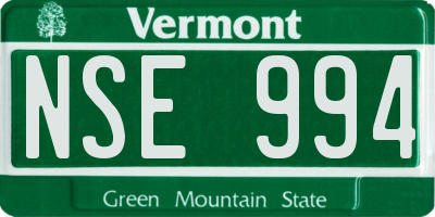 VT license plate NSE994