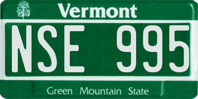 VT license plate NSE995