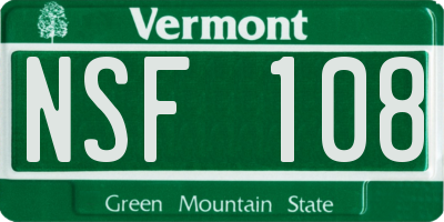 VT license plate NSF108
