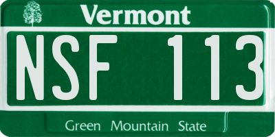 VT license plate NSF113