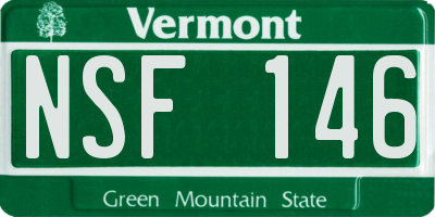 VT license plate NSF146