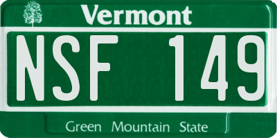 VT license plate NSF149