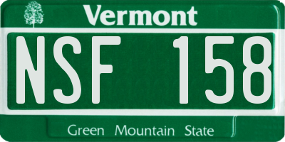 VT license plate NSF158