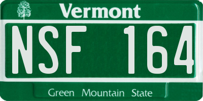 VT license plate NSF164