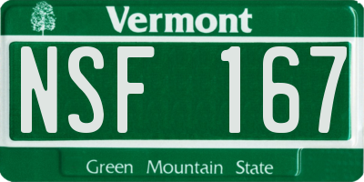 VT license plate NSF167