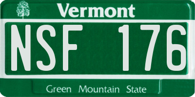 VT license plate NSF176