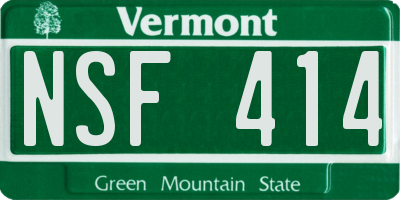 VT license plate NSF414