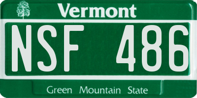 VT license plate NSF486