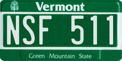 VT license plate NSF511
