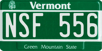 VT license plate NSF556