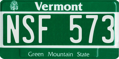 VT license plate NSF573