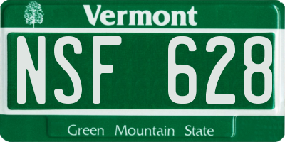 VT license plate NSF628