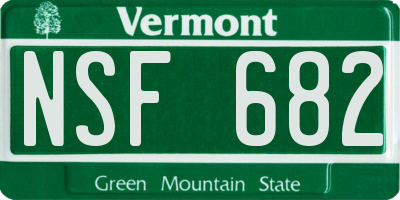 VT license plate NSF682