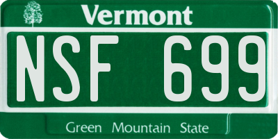 VT license plate NSF699
