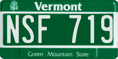 VT license plate NSF719