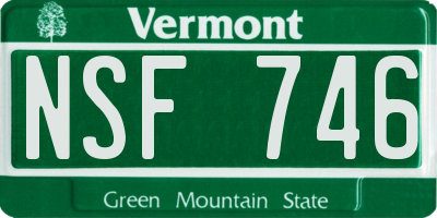 VT license plate NSF746