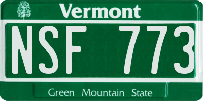 VT license plate NSF773