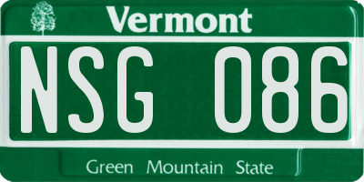 VT license plate NSG086