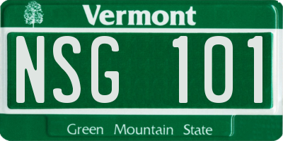 VT license plate NSG101