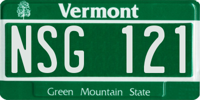 VT license plate NSG121