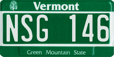 VT license plate NSG146