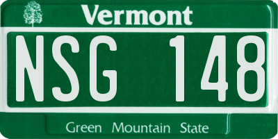 VT license plate NSG148