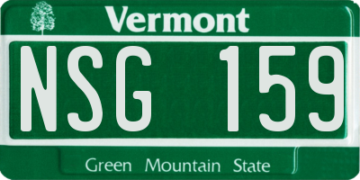 VT license plate NSG159