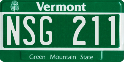 VT license plate NSG211