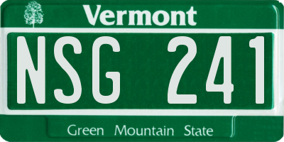 VT license plate NSG241
