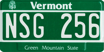 VT license plate NSG256