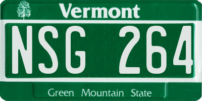 VT license plate NSG264