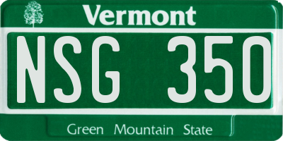 VT license plate NSG350