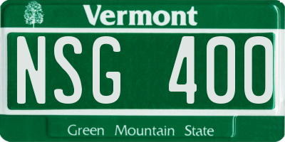 VT license plate NSG400