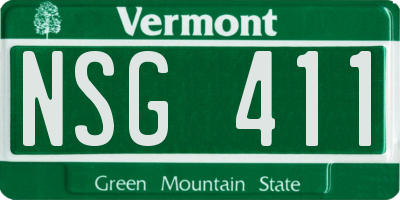 VT license plate NSG411
