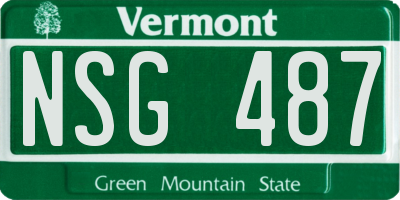 VT license plate NSG487