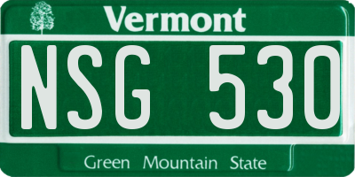 VT license plate NSG530