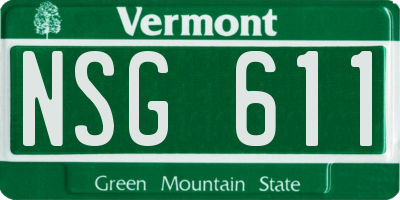 VT license plate NSG611