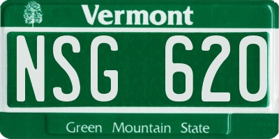 VT license plate NSG620