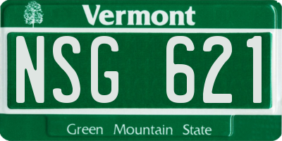 VT license plate NSG621