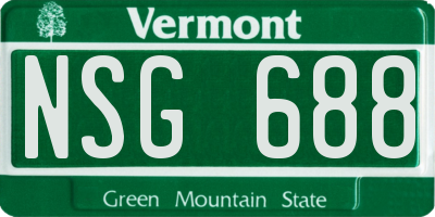 VT license plate NSG688