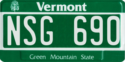 VT license plate NSG690