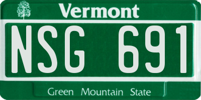 VT license plate NSG691