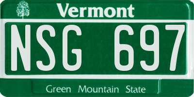 VT license plate NSG697