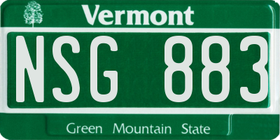 VT license plate NSG883