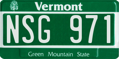 VT license plate NSG971