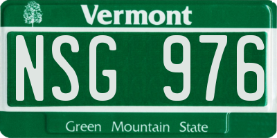 VT license plate NSG976
