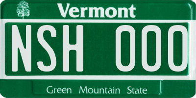 VT license plate NSH000
